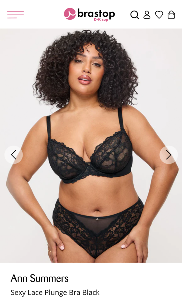 Ann Summers Lace Plunge bra £16 on Bra Stop